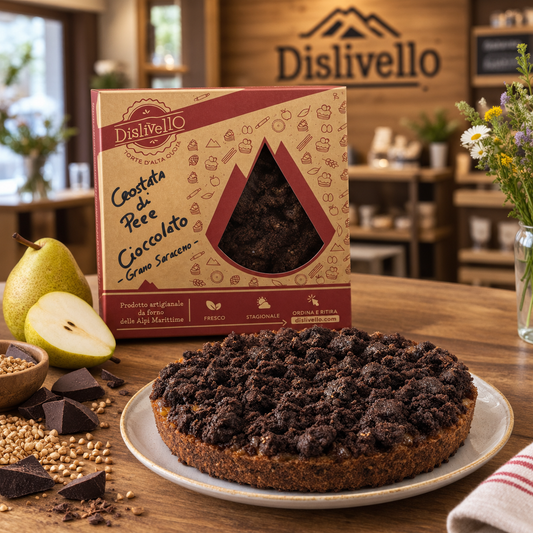 Crostata pere e cioccolato grano saraceno