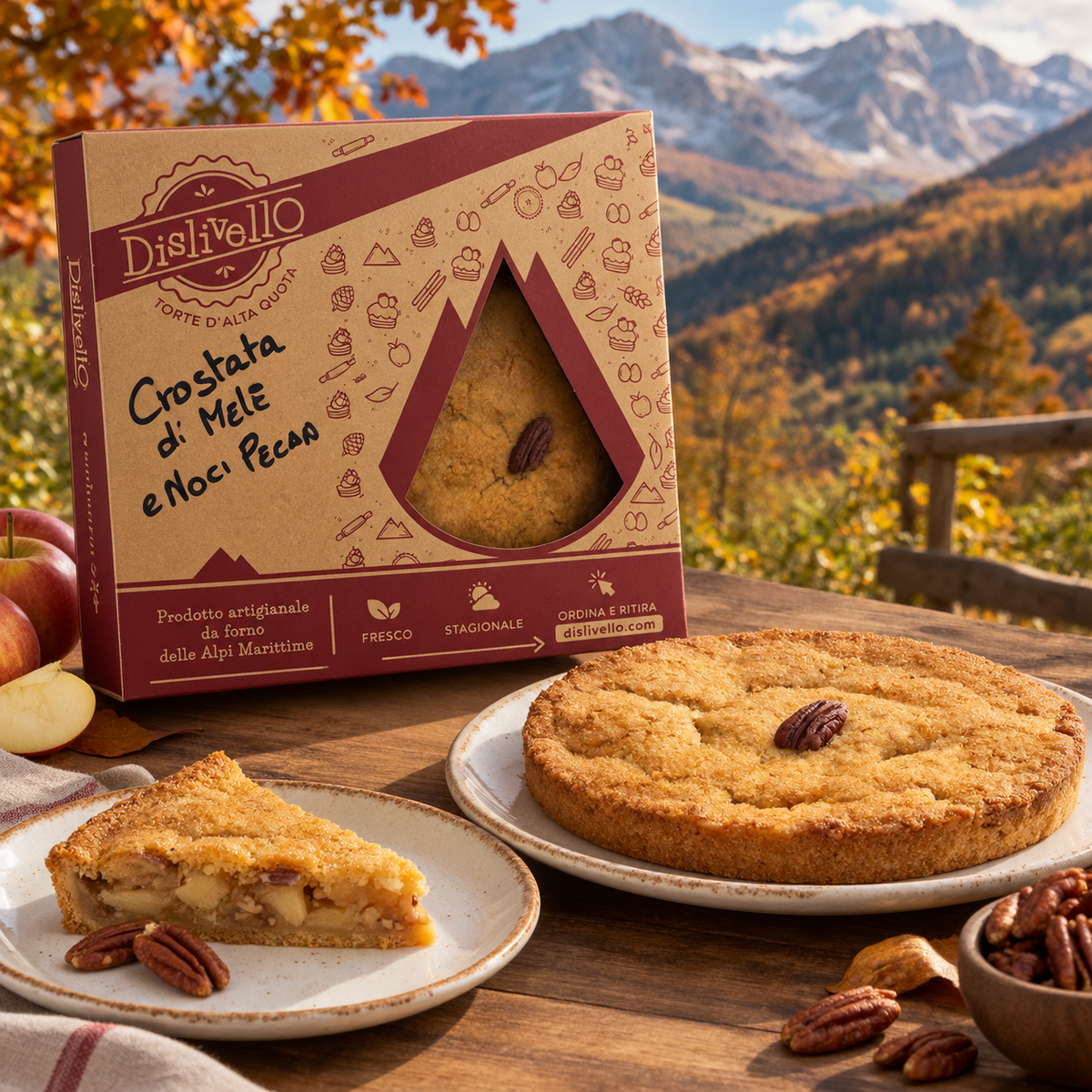 Crostata di mele e noci pecan